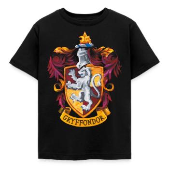 Harry Potter Emblem Gryffindor Painting - Kids' T-Shirt - black - Front - AI Model Kid Female (0cm)