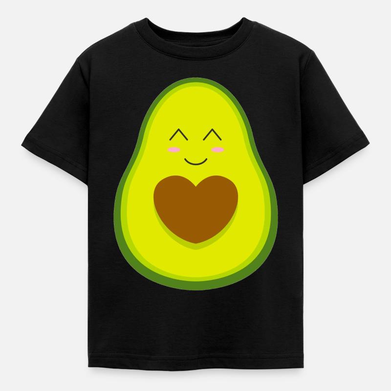 Avocado - Kinder T-Shirt - Schwarz