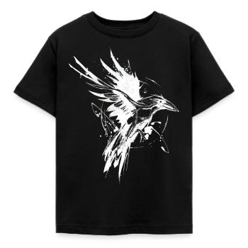 The White Raven - Kinder T-Shirt - Schwarz - Vorne - AI Model Kid Female (0cm)