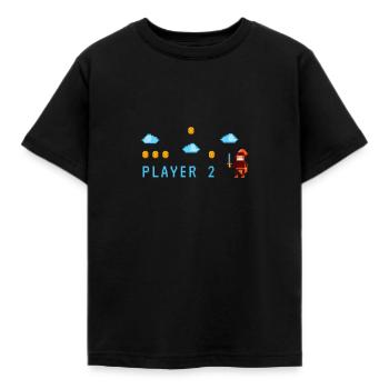 Joueur 2 | Retrogaming - T-shirt Enfant - noir - Devant - AI Model Kid Female (0cm)