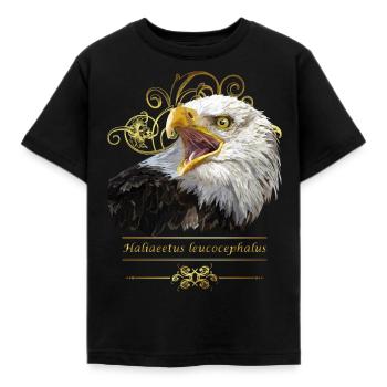 Weißkopfseeadler - Kinder T-Shirt - Schwarz - Vorne - AI Model Kid Female (0cm)