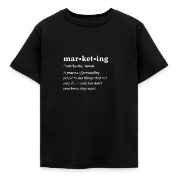 Marketing (Marketing) Clean Edition Noir - T-shirt Enfant - noir - Devant - AI Model Kid Female (0cm)