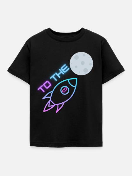 Bitcoin shirt to the Moon - T-shirt barn - svart