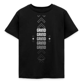 Skateboarding T-Shirt "Grind" - Kids' T-Shirt - black - Front - AI Model Kid Female (0cm)