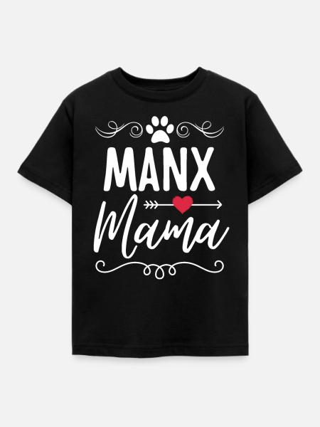 Manx Mama - Kinder T-Shirt - Schwarz