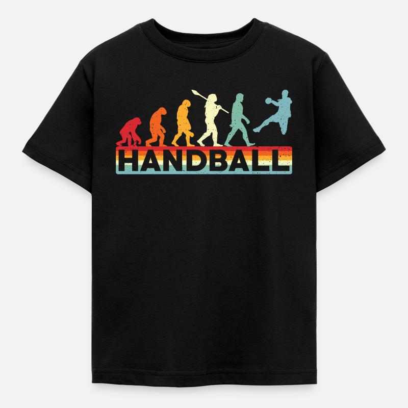 Handball Evolution Handball - Kinder T-Shirt - Schwarz