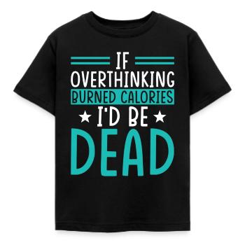 Quand repenser brûlerait des calories - T-shirt Enfant - noir - Devant - AI Model Kid Female (0cm)