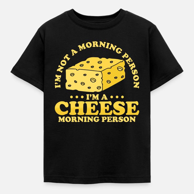 Käse Geschenk - Kinder T-Shirt - Schwarz