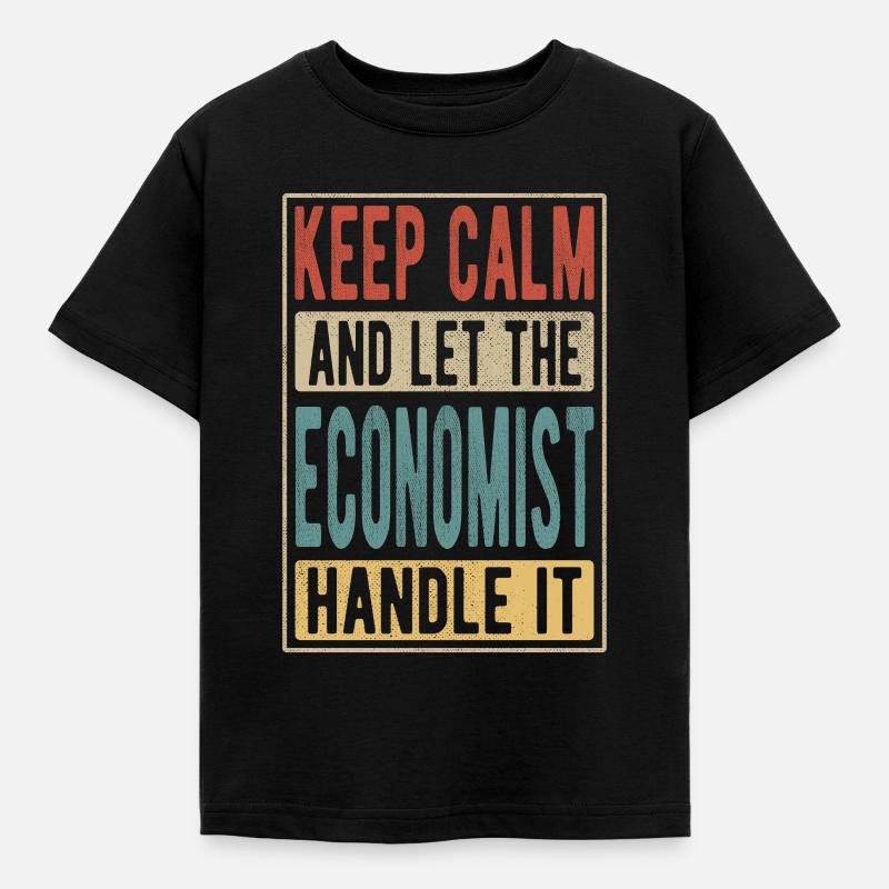 Econoom Retro Cadeau - Børne-T-shirt - sort