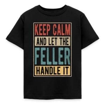 Feller Retro Geschenk - Kinder T-Shirt - Schwarz - Vorne - AI Model Kid Female (0cm)