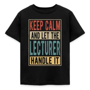 Lecturer Retro Gift - Kids' T-Shirt - black - Front - AI Model Kid Female (0cm)