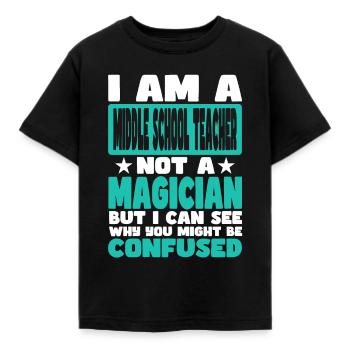 Middle School Teacher - Kids' T-Shirt - black - Front - AI Model Kid Female (0cm)