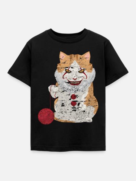 Halloween Horror Katze - Kinder T-Shirt - Schwarz
