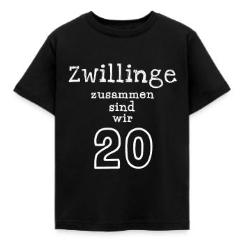 Birthday 10 years twins funny fun gift - Kids' T-Shirt - black - Front - AI Model Kid Female (0cm)