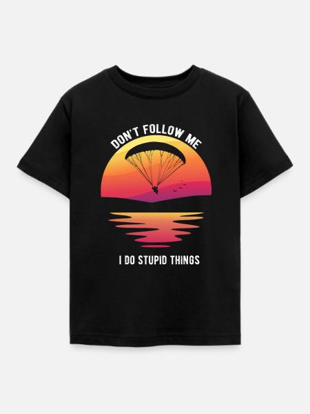 Base Jumping - Kinder T-Shirt - Schwarz