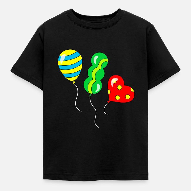 Lustige Luftballons - Kinder T-Shirt - Schwarz