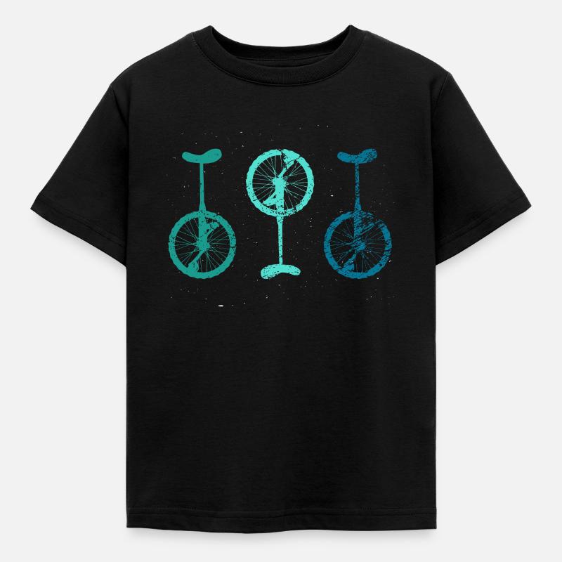 Vintage Einräder Einrad - Kinder T-Shirt - Schwarz
