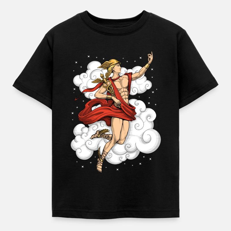 Dieu grec Hermès - T-shirt Enfant - noir