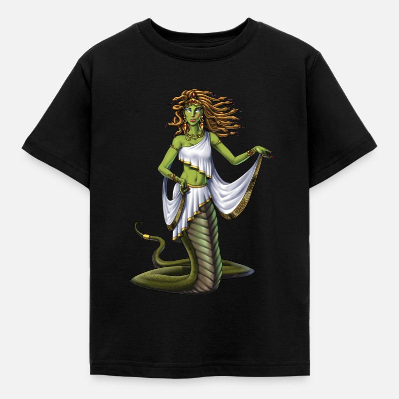 Ancienne déesse grecque Méduse - T-shirt Enfant - noir