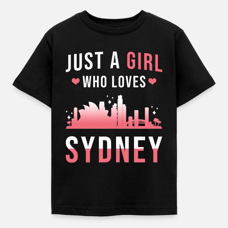 Sydney - Kinder T-Shirt - Schwarz