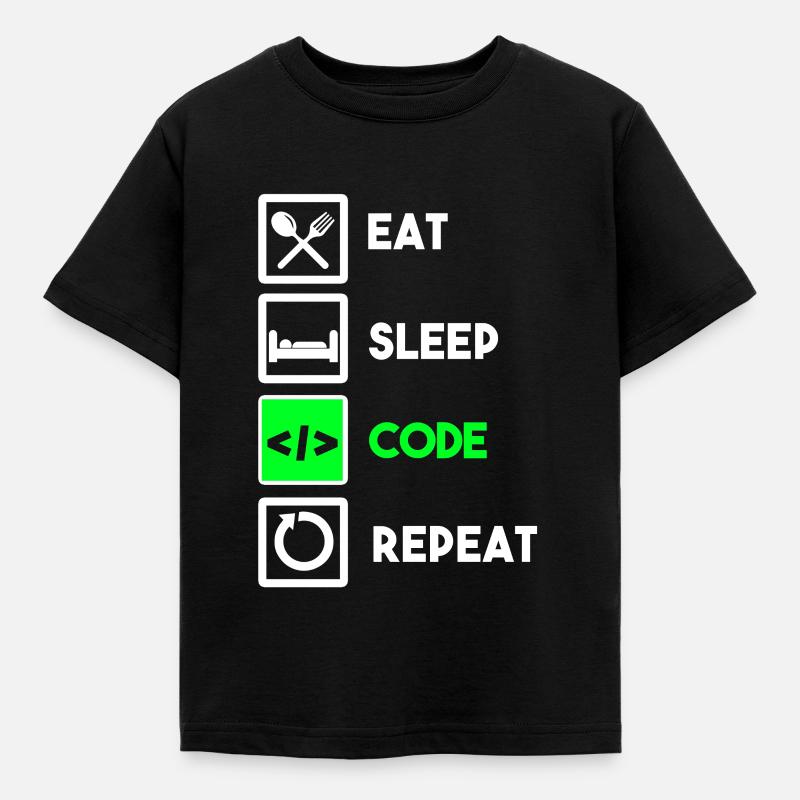 Programmeur Code Informatique Codeur Programmation - T-shirt Enfant - noir