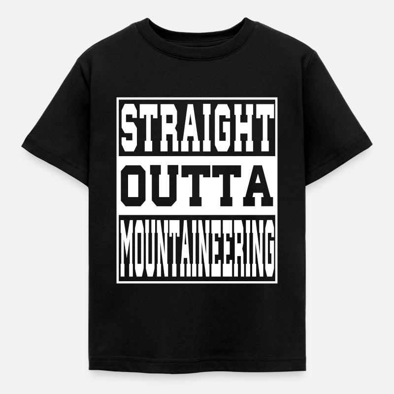Bergsteigen Spruch lustig - Kinder T-Shirt - Schwarz