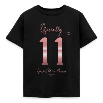 Cadeau officiel pour l’anniversaire de 11 ans de la fille - T-shirt Enfant - noir - Devant - AI Model Kid Female (0cm)