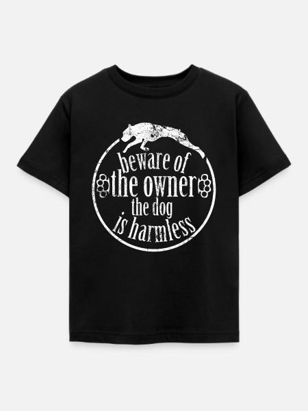 Kampfhund Hundehalter - Kinder T-Shirt - Schwarz