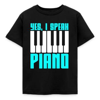 Piano piano - T-shirt Enfant - noir - Devant - AI Model Kid Female (0cm)