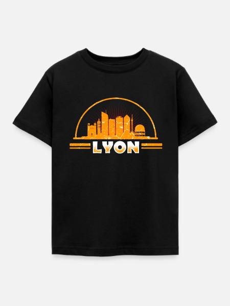 Lyon - Kinder T-Shirt - Schwarz
