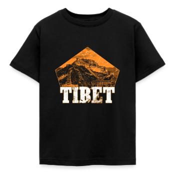 Tibet - T-shirt Enfant - noir - Devant - AI Model Kid Female (0cm)