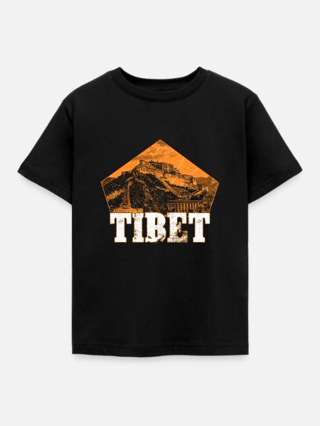 Tibet - Kinder T-Shirt - Schwarz