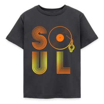 Soul Musik - Kinder T-Shirt - Dunkelgrau - Vorne - AI Model Kid Female (0cm)