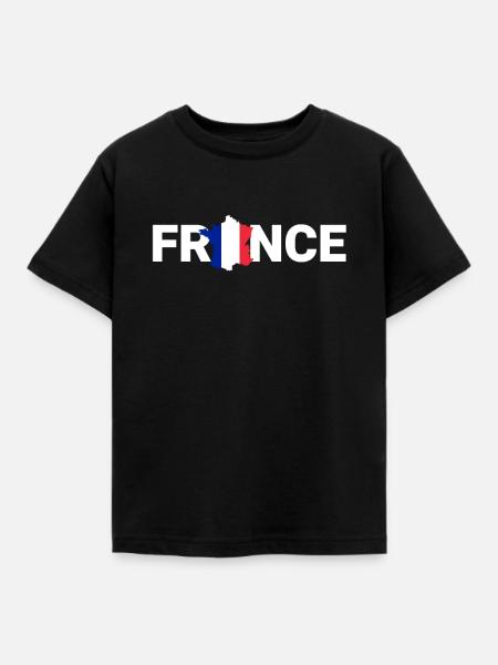 Frankreich - Kinder T-Shirt - Schwarz