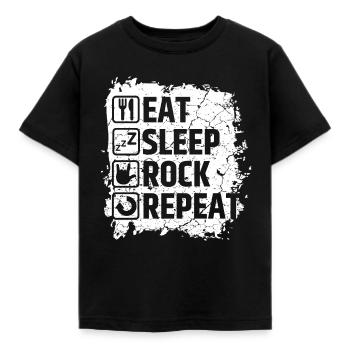 Rock Musik - Kinder T-Shirt - Schwarz - Vorne - AI Model Kid Female (0cm)