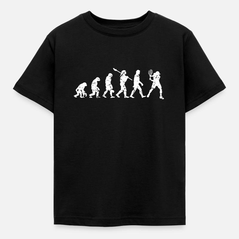 Tennis evolution - Kids' T-Shirt - black