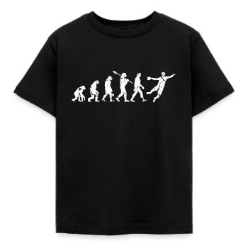 Handball Handballer Evolution - Kinder T-Shirt - Schwarz - Vorne - AI Model Kid Female (0cm)