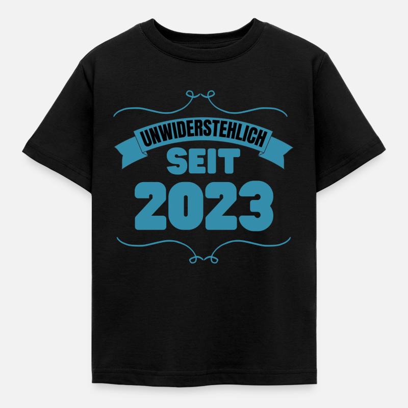 Geburt Geschenk Unwiderstehlich seit 2023 - Kinder T-Shirt - Schwarz