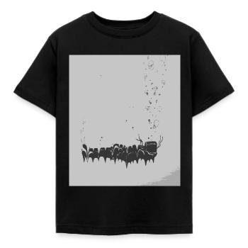Versinken in den sozialen Medien - Kinder T-Shirt - Schwarz - Vorne - AI Model Kid Female (0cm)