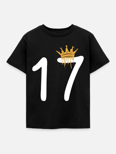 17 - Kinder T-Shirt - Schwarz
