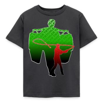 Trychle und Geisslechlöpfe - Kinder T-Shirt - Dunkelgrau - Vorne - AI Model Kid Female (0cm)