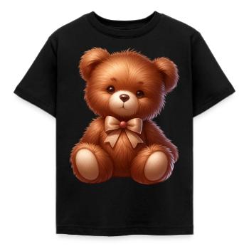 Teddybär - Kinder T-Shirt - Schwarz - Vorne - AI Model Kid Female (0cm)