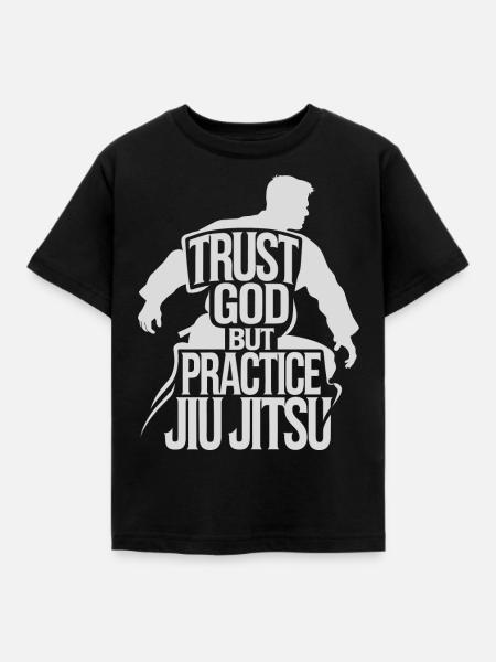 Disziplin im Grappling erleben - Kinder T-Shirt - Schwarz