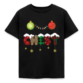 Nüsse Kastanien Weihnachtspaare Passen - Kinder T-Shirt - Schwarz - Vorne - AI Model Kid Female (0cm)