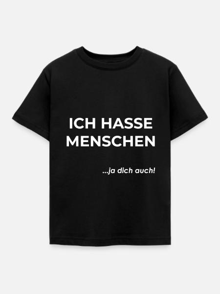 Ich hasse Menschen - Kinder T-Shirt - Schwarz