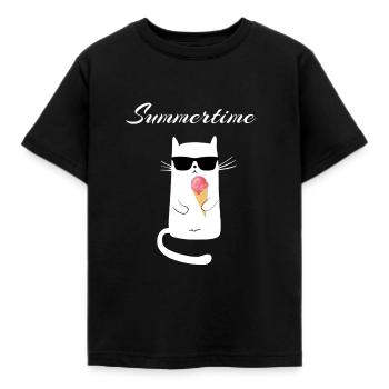 summer - Kids' T-Shirt - black - Front - AI Model Kid Female (0cm)