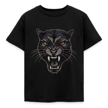 Panther - Kinder T-Shirt - Schwarz - Vorne - AI Model Kid Female (0cm)