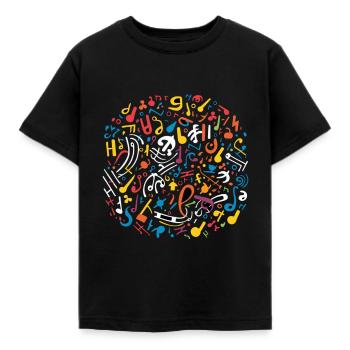 Musik - Kinder T-Shirt - Schwarz - Vorne - AI Model Kid Female (0cm)