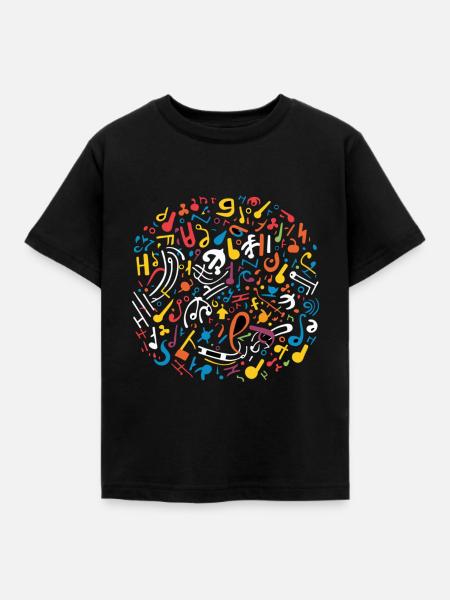 Musik - Kinder T-Shirt - Schwarz