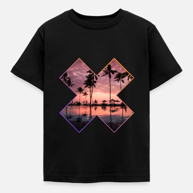Coucher de soleil coucher de soleil - T-shirt Enfant - noir